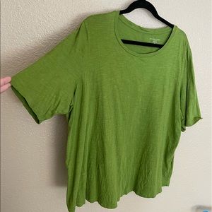 Eileen Fisher Green Short Sleeve Tee 2X
